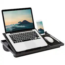 LapGear - Ergo Pro Adjustable Lap Desk for 15.6" Laptop or Tablet - Black