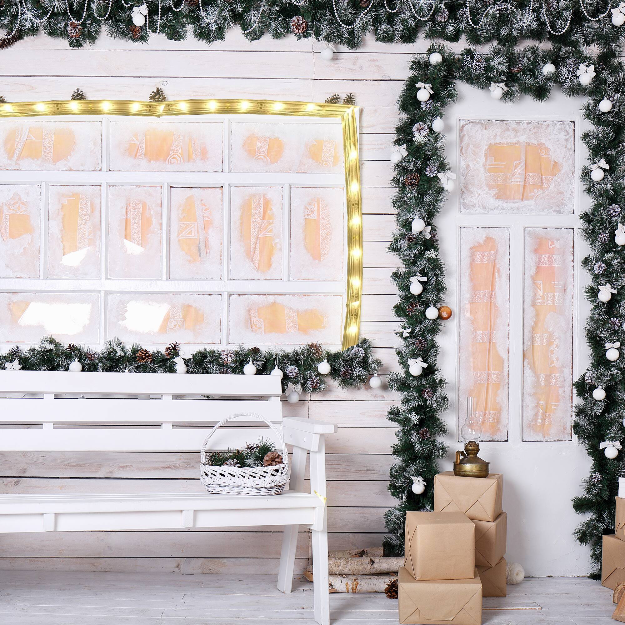 Alt View 3. Northlight - Flexible LED Outdoor Christmas Rope Light - Warm White - 100' Clear Wire - White.