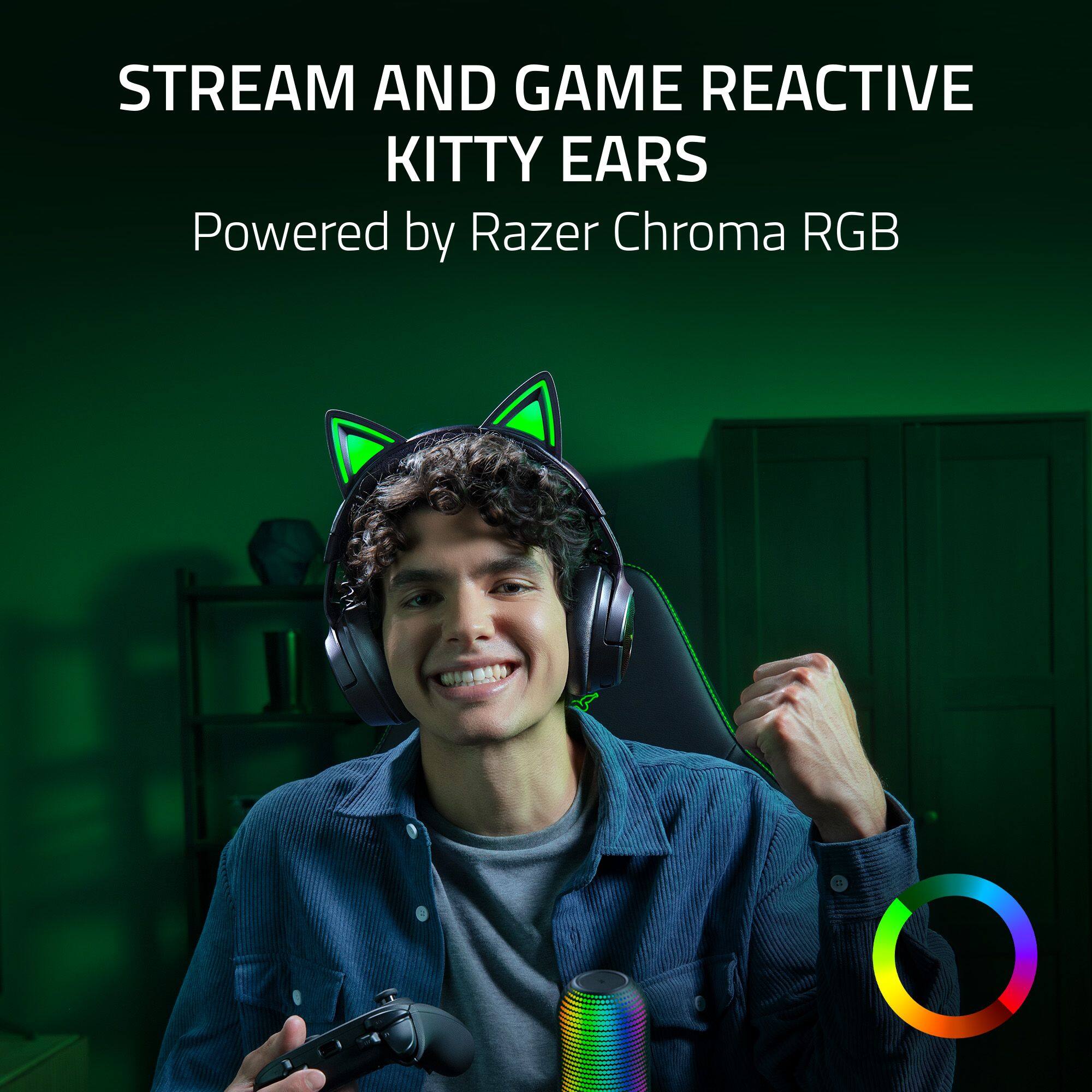 STREAM AND GAME REACTIVE KITTY EARS  
Powered by Razer Chroma RGB