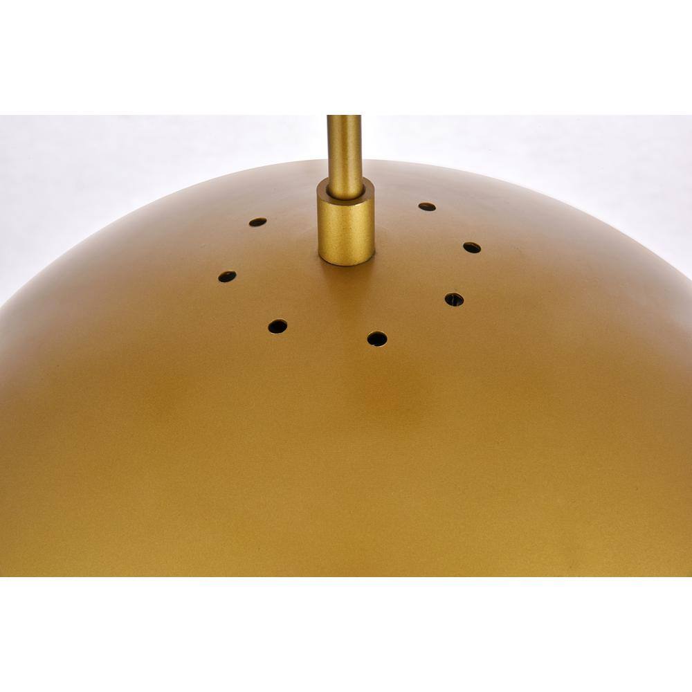 Left. Living District - Eclipse 1 Light Brass Pendant With Clear Glass - Brass And Clear.