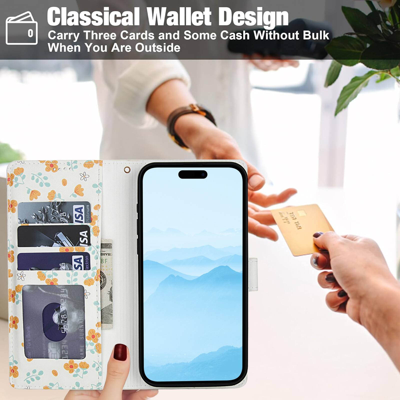 Classical Wallet Design  
Carry Three Cards and Some Cash Without Bulk When You Are Outside