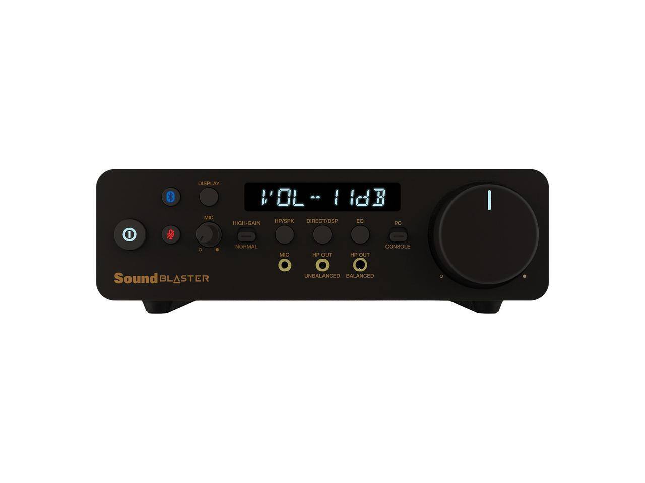 DISPLAY 1'OL-113 W'OL -- 1 EPI MIC HIGH-GAIN HP/SPK DIRECT/DSP EQ PC I  NORMAL CONSOLE D MIC HP OUT HP OUT O O UNBALANCED BALANCED Sound BLASTER