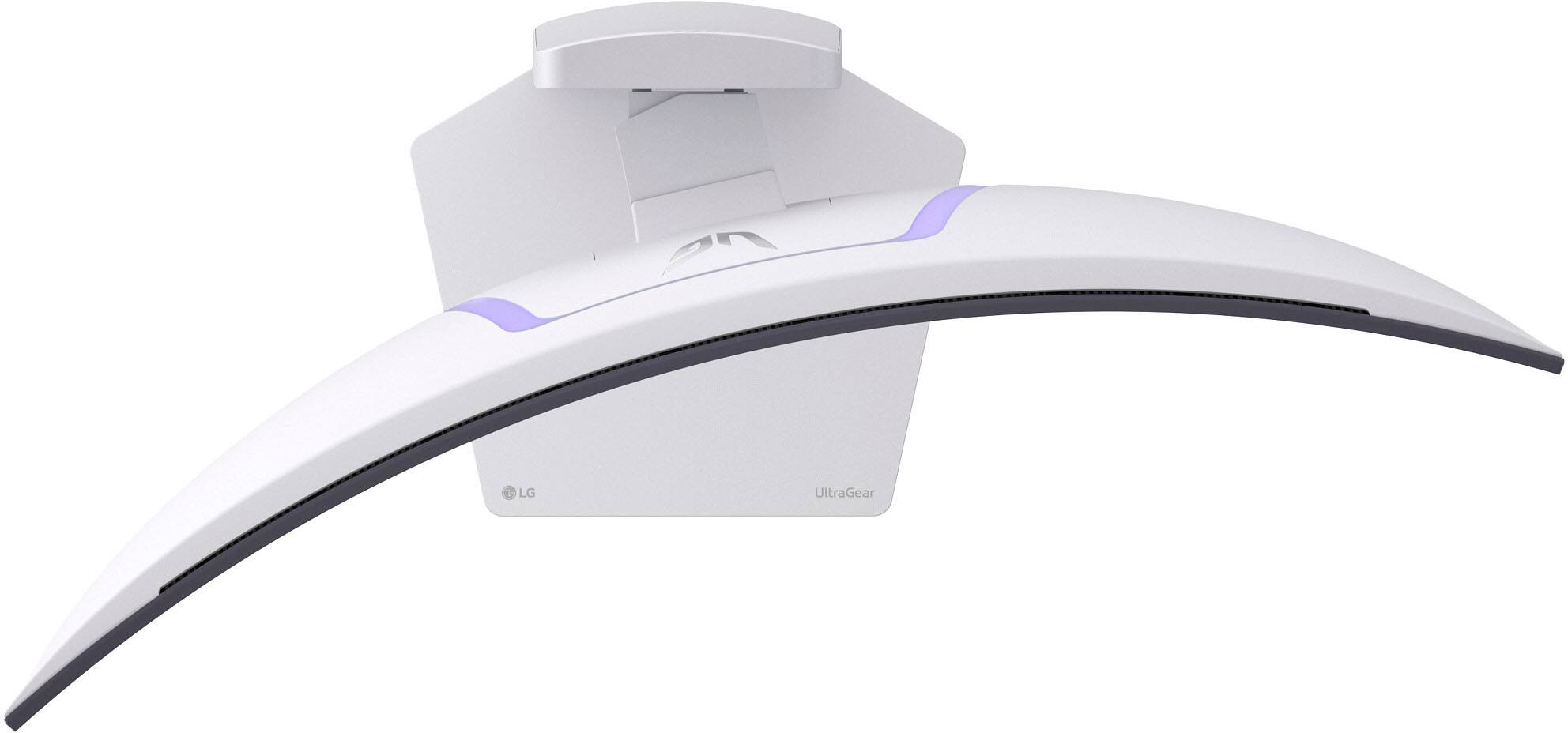 Alt View 19. LG - UltraGear 34" OLED Curved WQHD 240Hz 0.03ms FreeSync and NVIDIA G-SYNC Compatible Gaming Monitor with HDR400 - White.