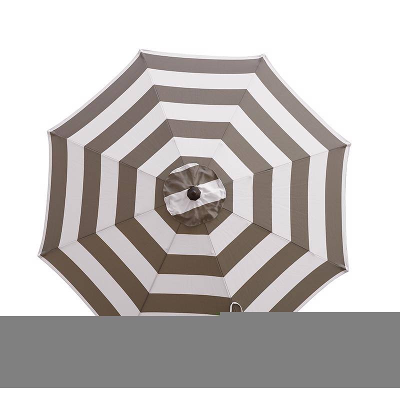 Angle. Living Accents - Living Accents 9 ft. Tiltable Tan Stripe Market Umbrella.