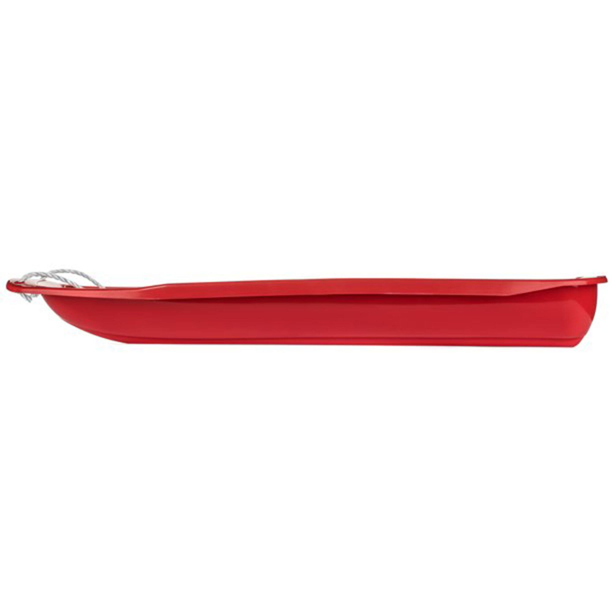 Alt View 1. Lucky Bums - Lucky Bums Kids 48 Inch 1 Person Plastic Snow Toboggan Sled with Pull Rope, Red - Red.