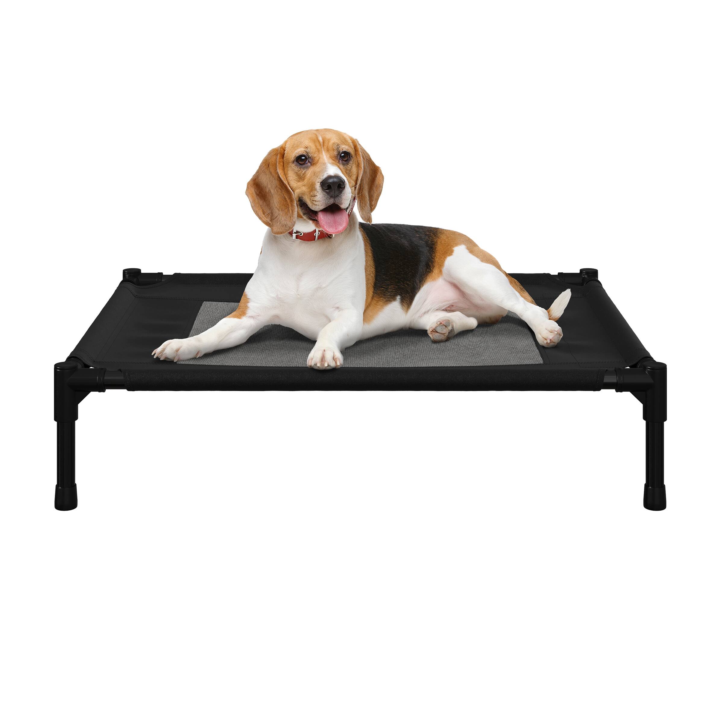 Front. PetMaker - Elevated Dog Bed 30x24-Inch Pet Bed with Non-Slip Feet Indoor/Outdoor Dog Cot or Puppy Mattress for Pets up to 50lbs - Black.