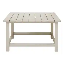 WestinTrends - Malibu Low Outdoor HDPE Square Patio Coffee Table - Sand