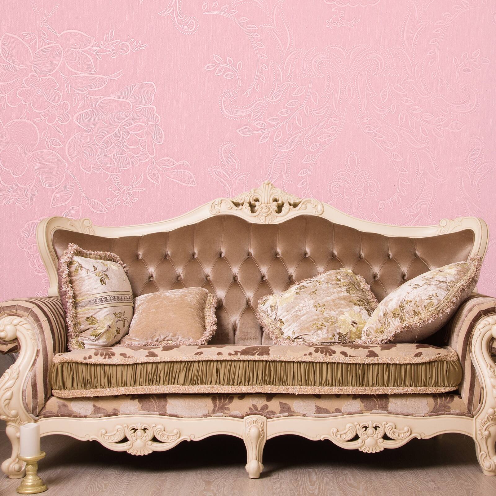 Alt View 5. Unique Bargains - Vintage Floral Wallpaper, 23.6x197 Self-Adhesive Vinyl Waterproof Bohemian Peel & Stick Contact for Bedroom/Bathroom - Bohemian Style-Yellow.