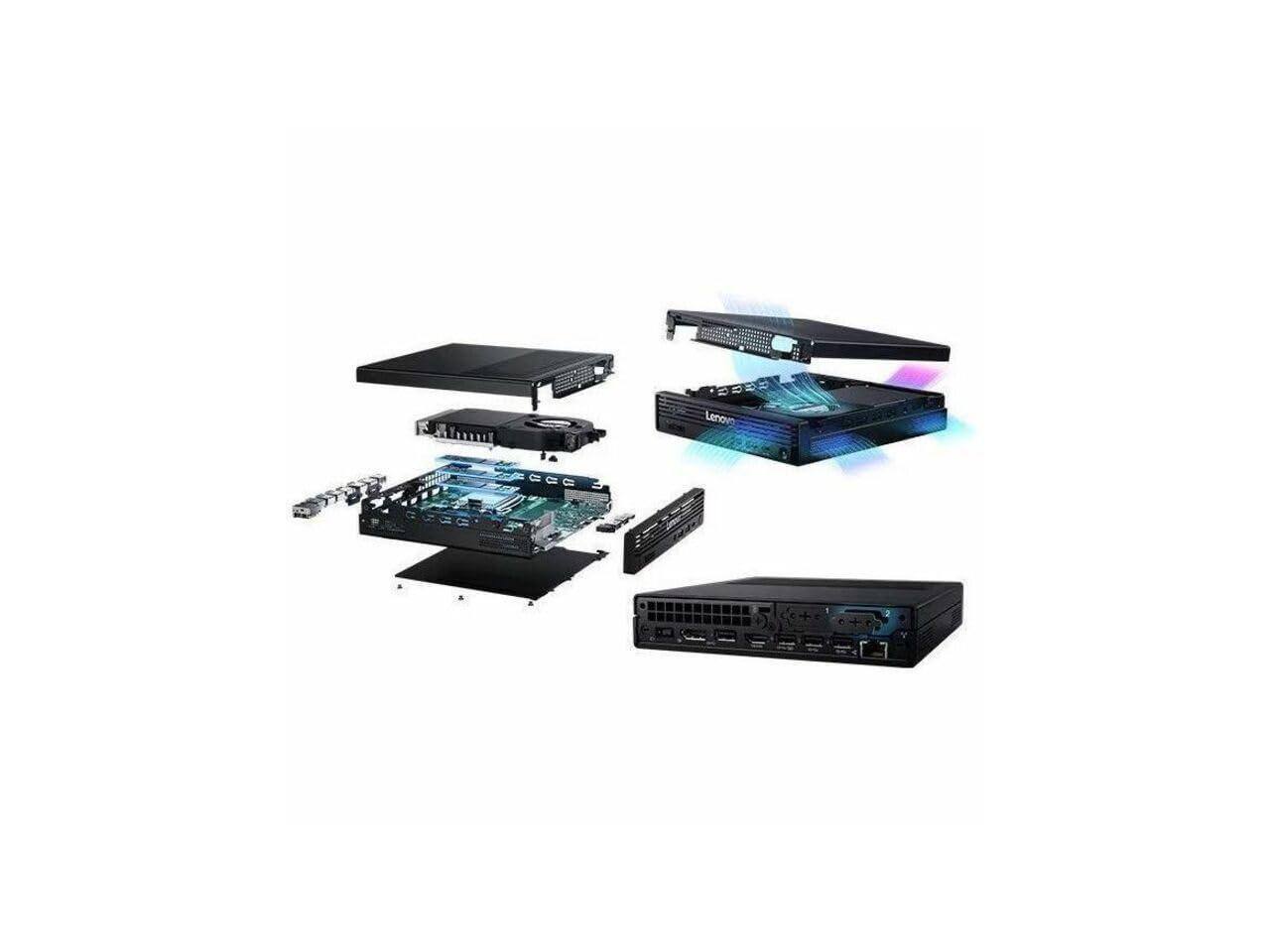 Alt View 10. Lenovo - Lenovo ThinkCentre M90q Gen 6 - Intel Core Ultra 7, 32GB, 512GB SSD, Intel Q870, Windows 11 Pro - Black.