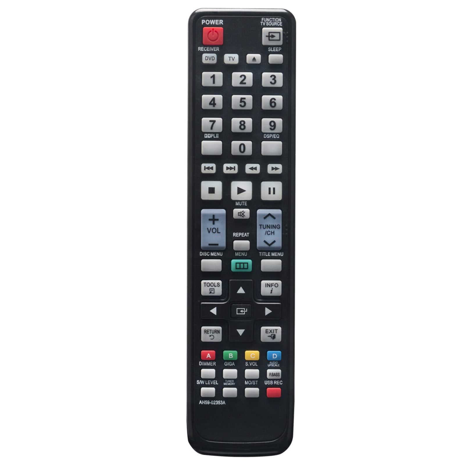 VINABTY - New AH59-02353A Replaced Remote Fits for Samsung DVD HT-D450K HT-D453 HT-D453H HT-D453HK HT-D453K HT-D455 HT-D455K - Black