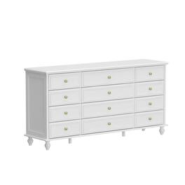 FUFU & GAGA - FUFU&GAGA 12 - Drawer Silent Dresser: Spacious & Quiet Storage Solution - White