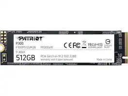 Patriot - P300 M.2 2280 512GB PCIe Gen3 x4, NVMe 1.3 Internal Solid State Drive (SSD) P300P512GM28