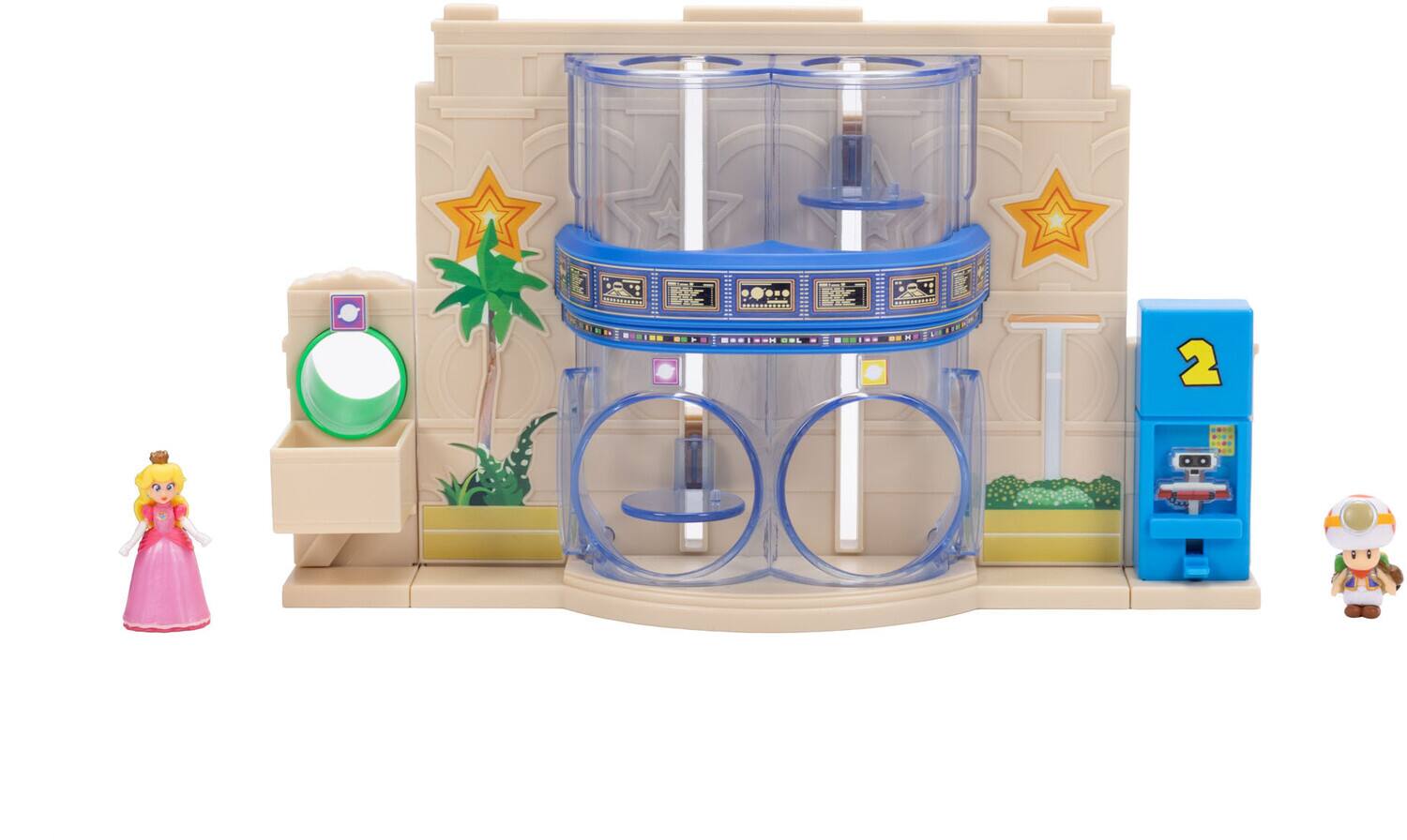 Alt View 2. Jakks Pacific - Super Mario Galaxy Movie - Gateway Galaxy Diorama Set with 1.5" Princess Peach & Exclusive Captain - COLLECTIBLES - Multicolor.