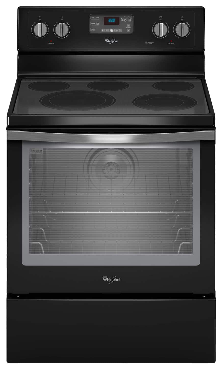  Whirlpool - 6.4 Cu. Ft. Self-Cleaning Freestanding Electric Convection Range - Black Ice