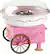 Front. Nostalgia - Vintage Collection Hard and Sugar-Free Candy Cotton Candy Maker - White/Pink.