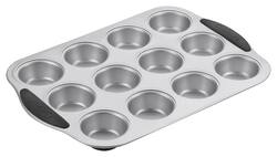 Cuisinart CMHB-12MP Padella Per Muffin In Acciaio, Rivestimento Antiaderente, Lavabile In Lavastoviglie, Colore Argento