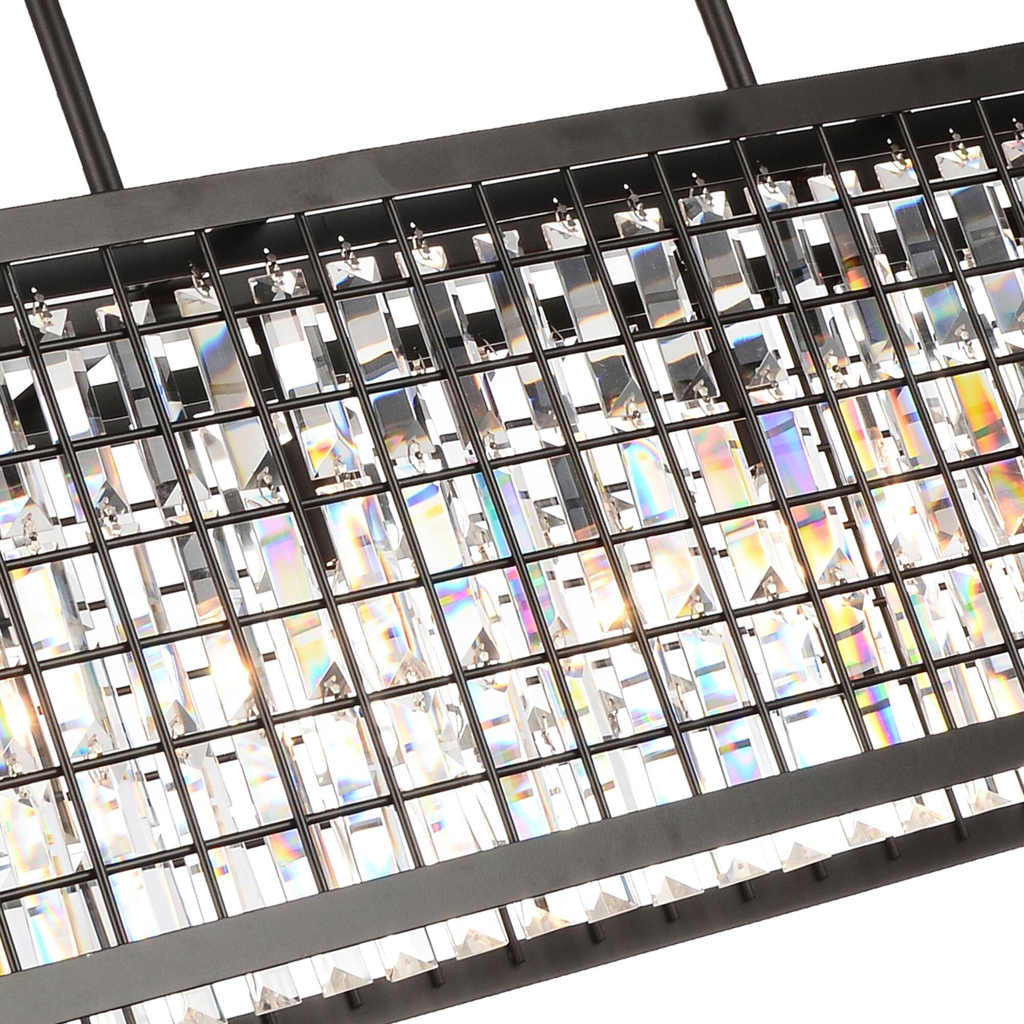 Back. CWI Lighting - Meghna 4 Light Down Chandelier With Brown Finish - Brown.