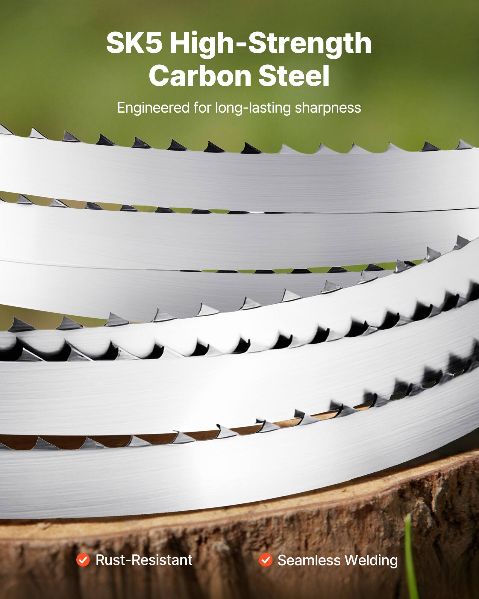 SK5 High-Strength Carbon Steel  
Engineered for long-lasting sharpness  

- Rust-Resistant  
- Seamless Welding