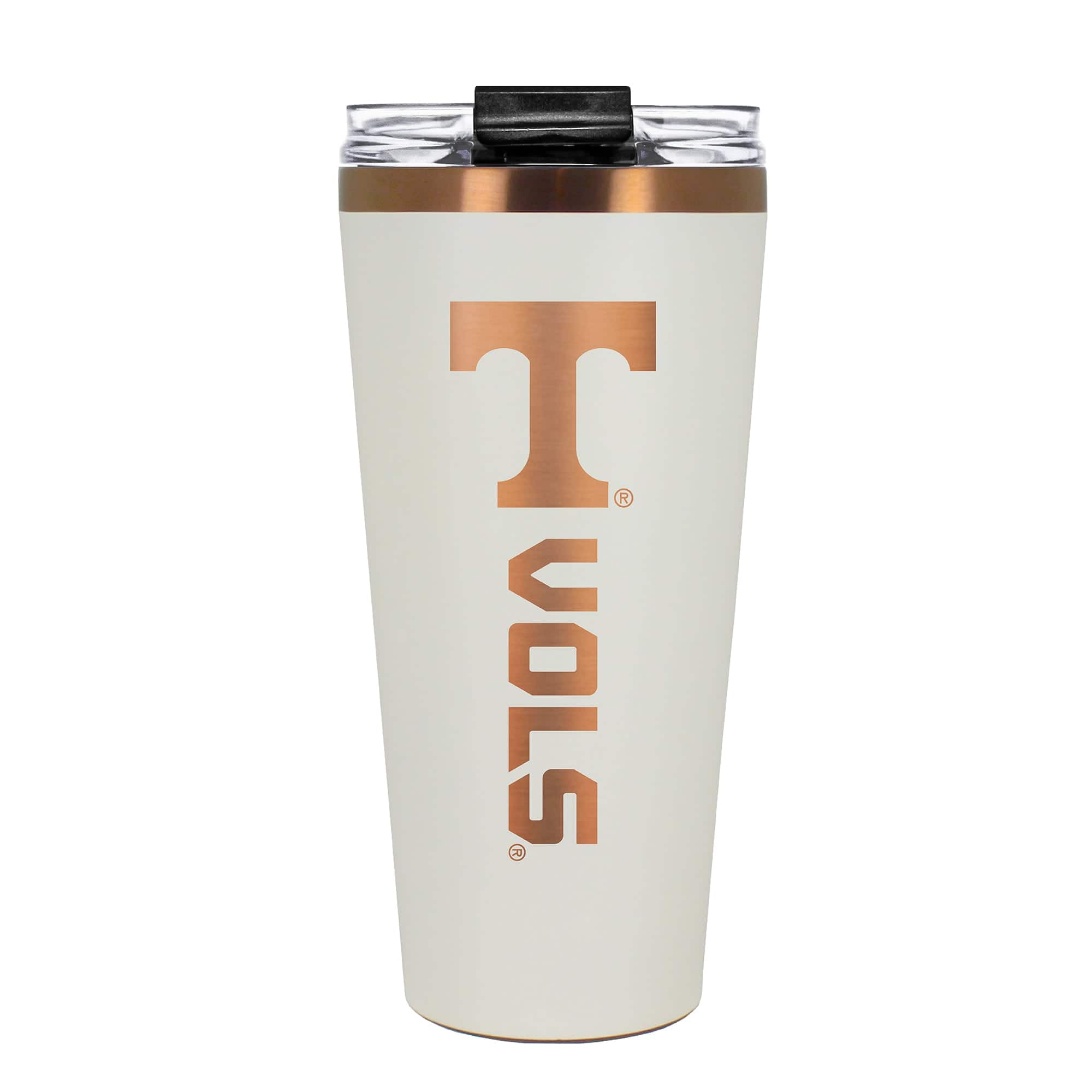 Front. Great American Products - Tennessee Volunteers 30oz. Big Slim Tumbler - Cream.