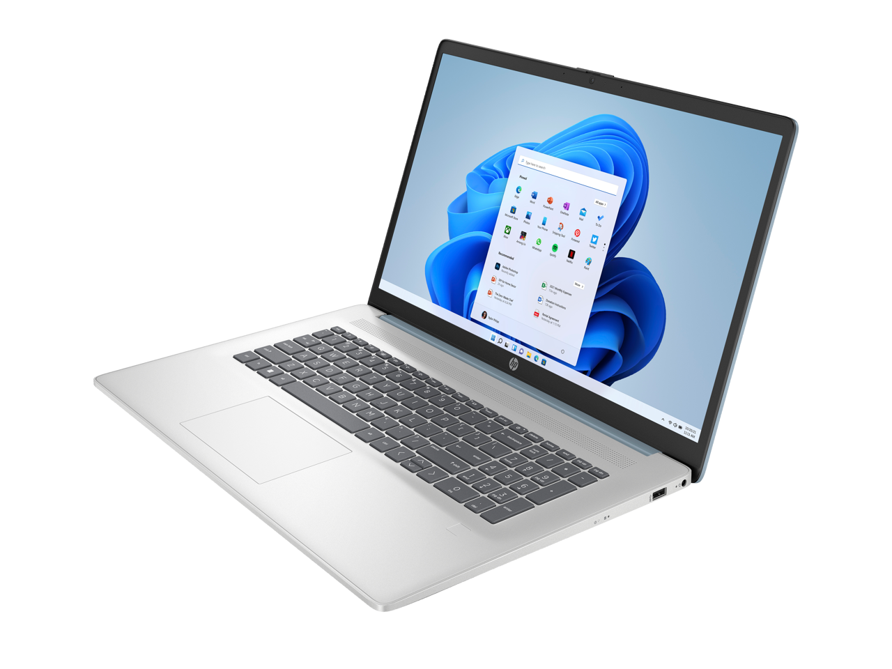 Alt View 2. HP - Refurbished HP 17-cn3142ds 17.3" Touchscreen Laptop, Intel N100, 4GB, 128GB, Windows 11 Home in S-Mode, Moonlight Blue.