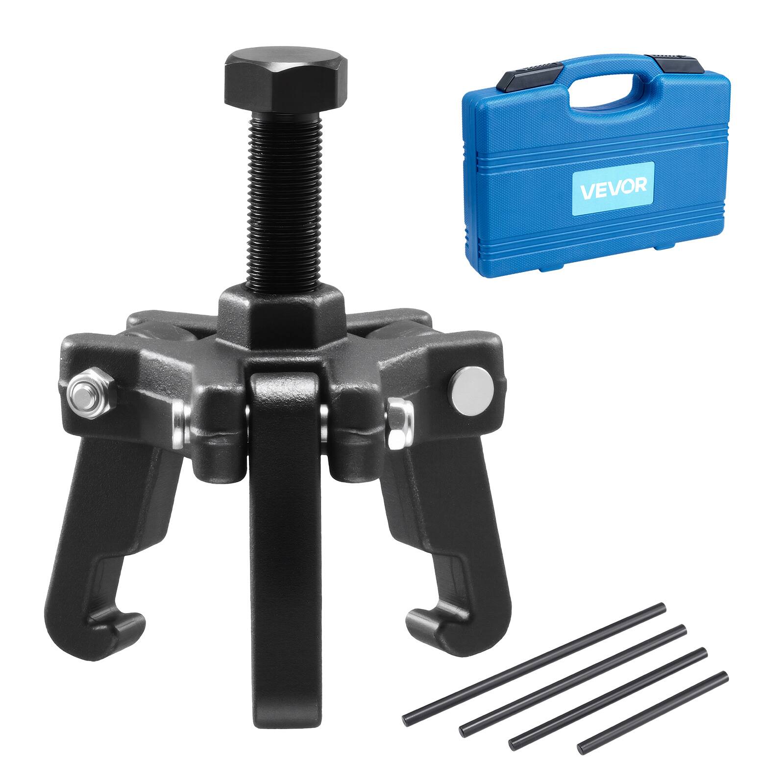 Front. VEVOR - Harmonic Balancer Puller Kit, Adjustable 3-Jaw Puller Fits Most Late Model Vehicles, 3-Jaw Pulley Puller Set - Black.