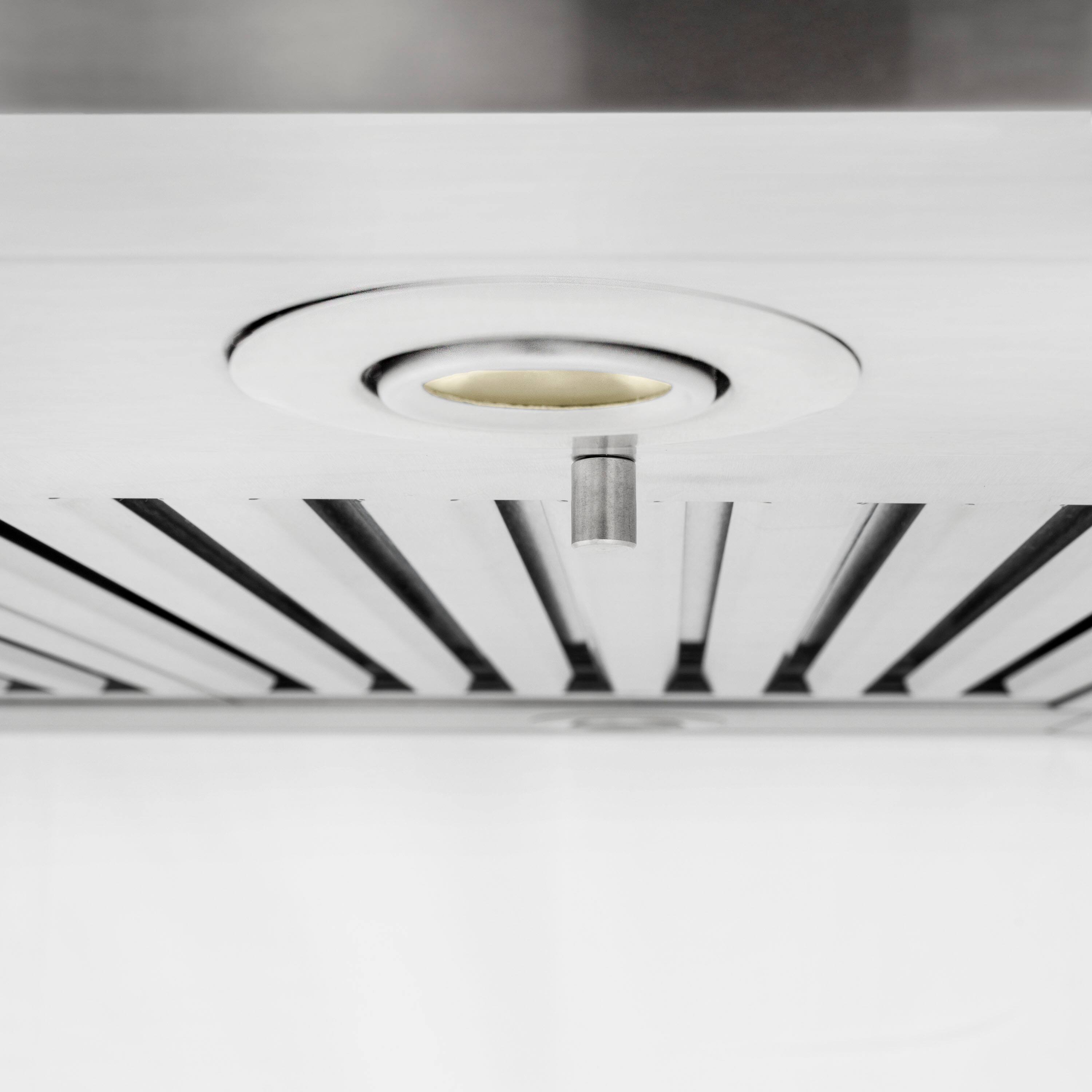 Alt View 2. ZLINE - 36 in. Island Mount Range Hood (GL1i-36) - Silver.