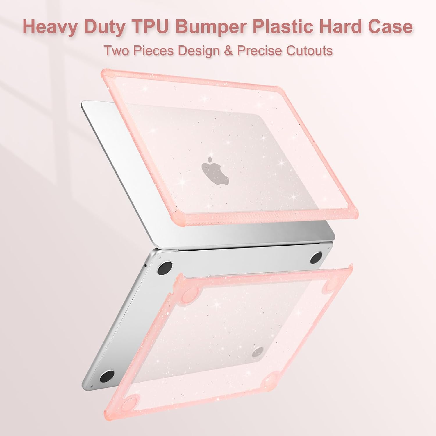 Heavy Duty TPU Bumper Plastic Hard Case  
Two Pieces Design & Precise Cutouts