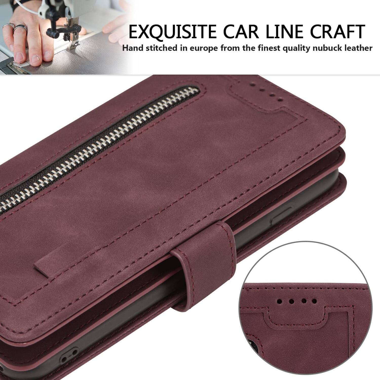 EXQUISITE CAR LINE CRAFT  
Hand stitched in Europe from the finest quality nubuck leather