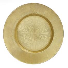 American Atelier - Light Antique Glass Charger 13" - Gold