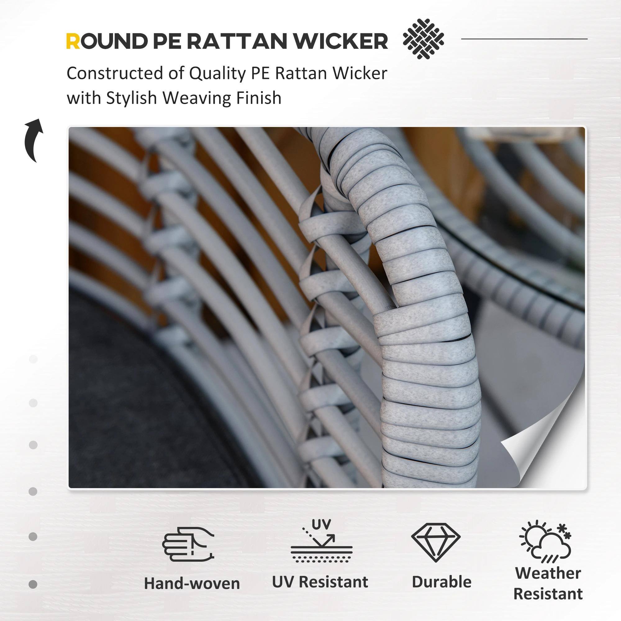 ROUND PE RATTAN WICKER
Constructed of Quality PE Rattan Wicker with Stylish Weaving Finish
Hand-woven
UV Resistant
Durable
Weather Resistant