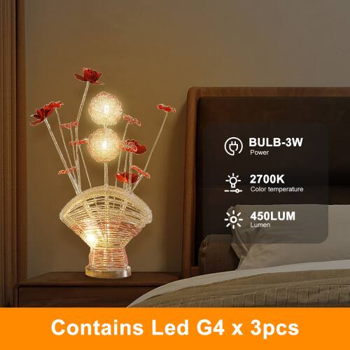 BULB-3W  
Power  
2700K Color temperature  
450LUM Lumen  
Contains Led G4 x 3pcs