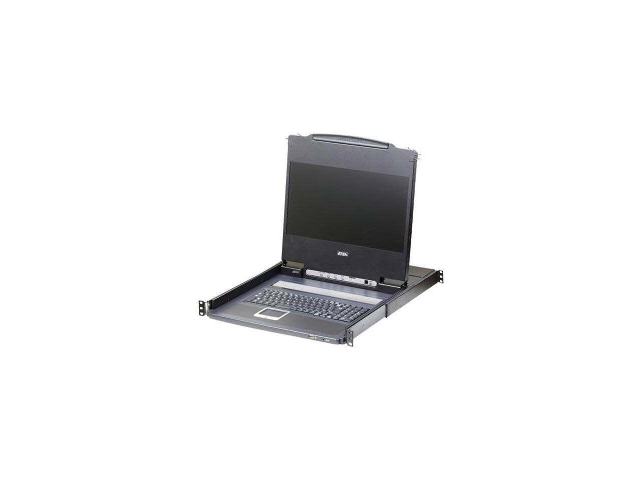 Alt View 4. Aten Technology - CL6700MW DVI Full HD LCD Console - Black.