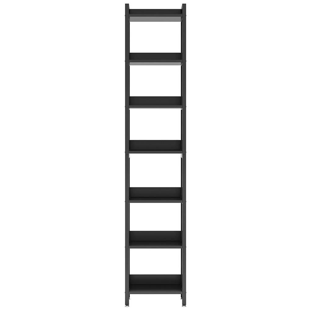 Angle. Kadyn - Kadyn Bookshelf, Storage Shelf, Bookcase,7-Tier Corner Shelf, 78.7" Narrow Bookshelf Corner Bookcase,Black - Black.