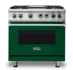 Viking - 36-Inch Dual Fuel Freestanding Range - Ivy - Front_Zoom