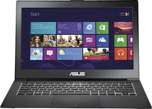 Front Standard. Asus - Ultrabook 13.3" Touch-Screen Laptop - 4GB Memory - 128GB Solid State Drive - Radiant Black.