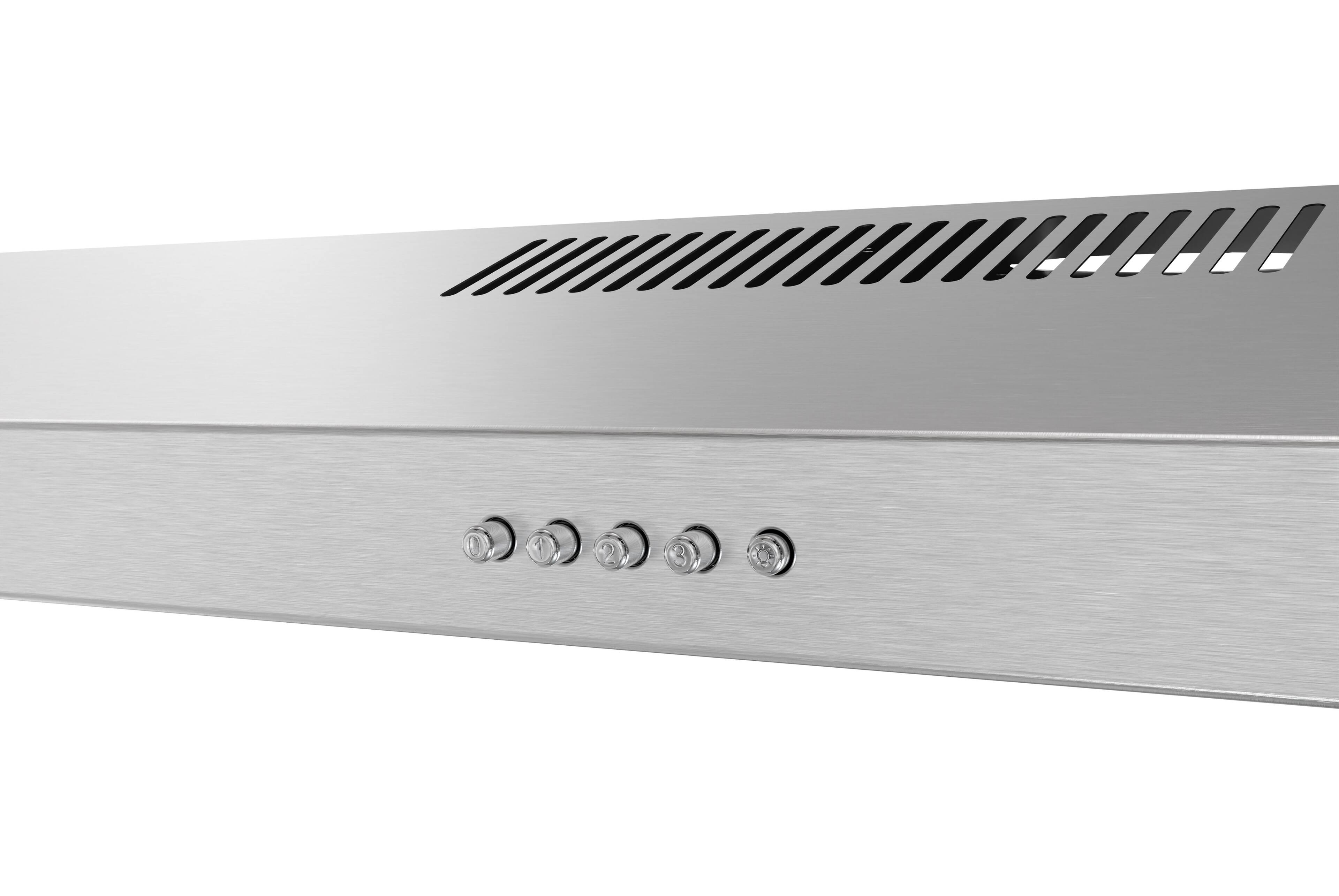 Alt View 6. Streamline - 30 in. Scafati Convertible Undermount 80 CFM Range Hood, Mesh Filters, Push Button Control, LED Light - Brushed Stainless Steel.