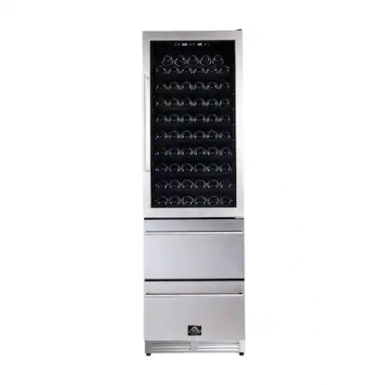 Front. Forno Appliances - Azienda Dual Zone 108-Bottle Wine Cooler - Stainless steel.
