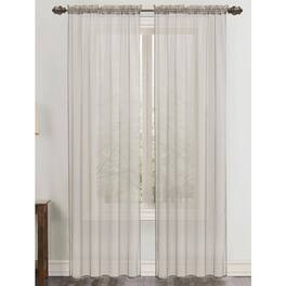 RT Designers Collection - Celine Sheer Curtain Panel - 55 x 90 Inches - Silver