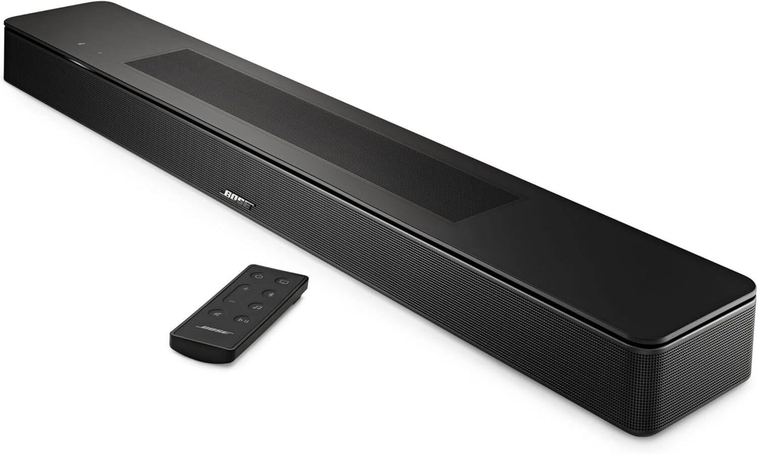 Back. Bose - Bose Smart Dolby Atmos Soundbar Bundle with Aux Cable, Mounts, All-in-One Soundbar for TV (Black) - Black.