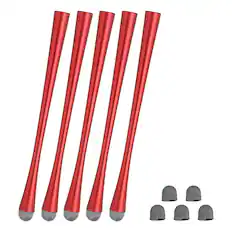Front. Unique Bargains - 5pcs Slim Waist Stylus Pens 2 in 1 High Sensitivity Universal Pen Capacitive Stylus for Touch Screen Devices - Red.