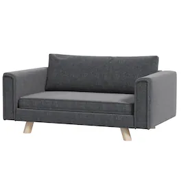 Pawhut - Dog Sofa, Elevated Pet Sofa for Small and Medium Dogs with Removable Seat and Back Cushions - Gray