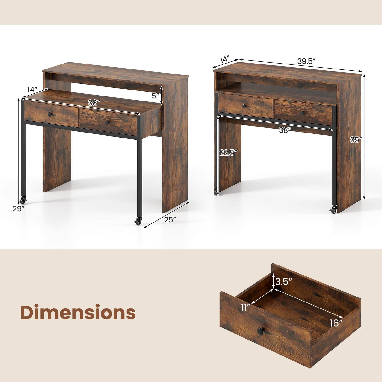 14" 39.5" 14" 38" 5" 22.5" 38" 35 29" 25" 3.5" 11" 16" Dimensions