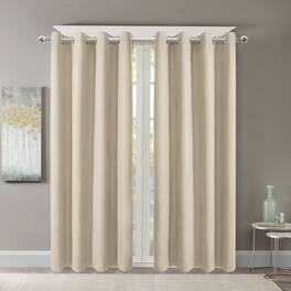 BreeBe - Blackout Indoor curtain grommets with coating, 52*84 inch, 2 Panels - Beige
