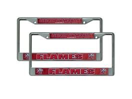 Rico Industries - Liberty University Flames Chrome Metal License Plate Frame - Set of 2 Frames - Multi