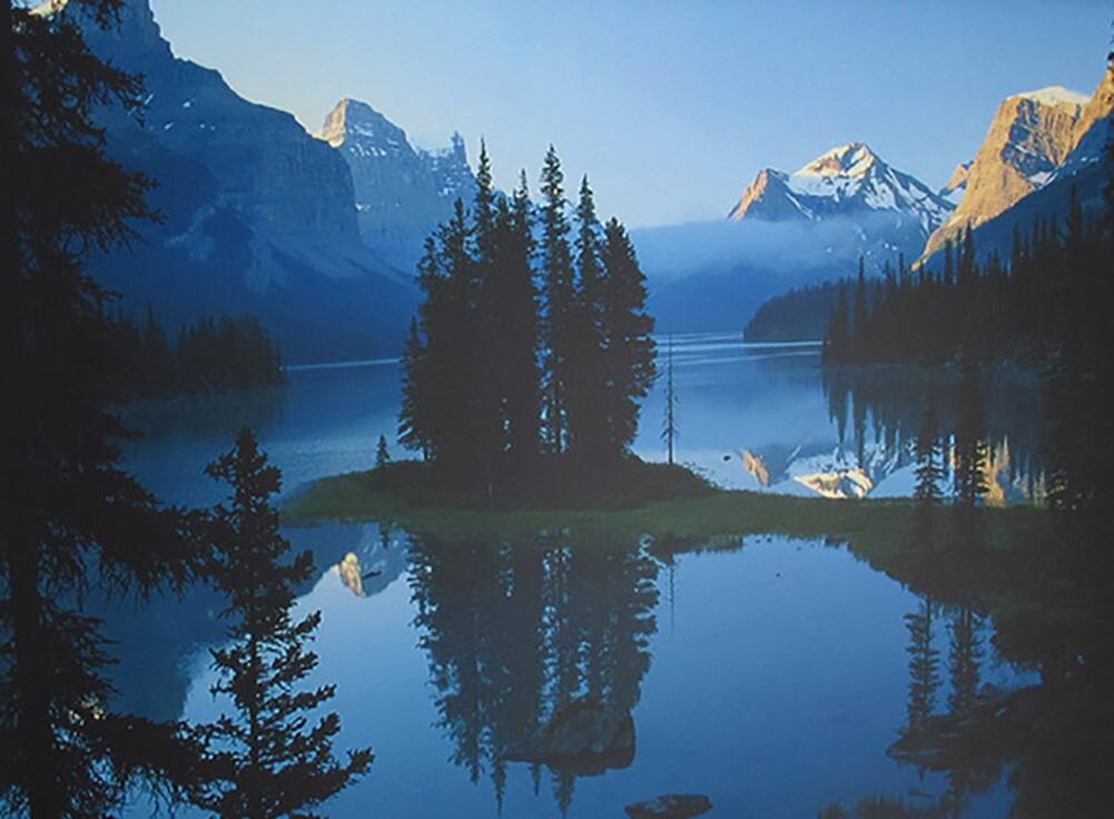 Alt View 2. National Geographic - National Geographic Matted Print - Maligne Lake - 16 x 20 Inches - Multicolored.