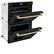 Alt View 11. ZLINE - 30" Autograph Edition Double Wall Oven with Self Clean and True Convection in Black Stainless Steel and Polished Gold - Multicolor.