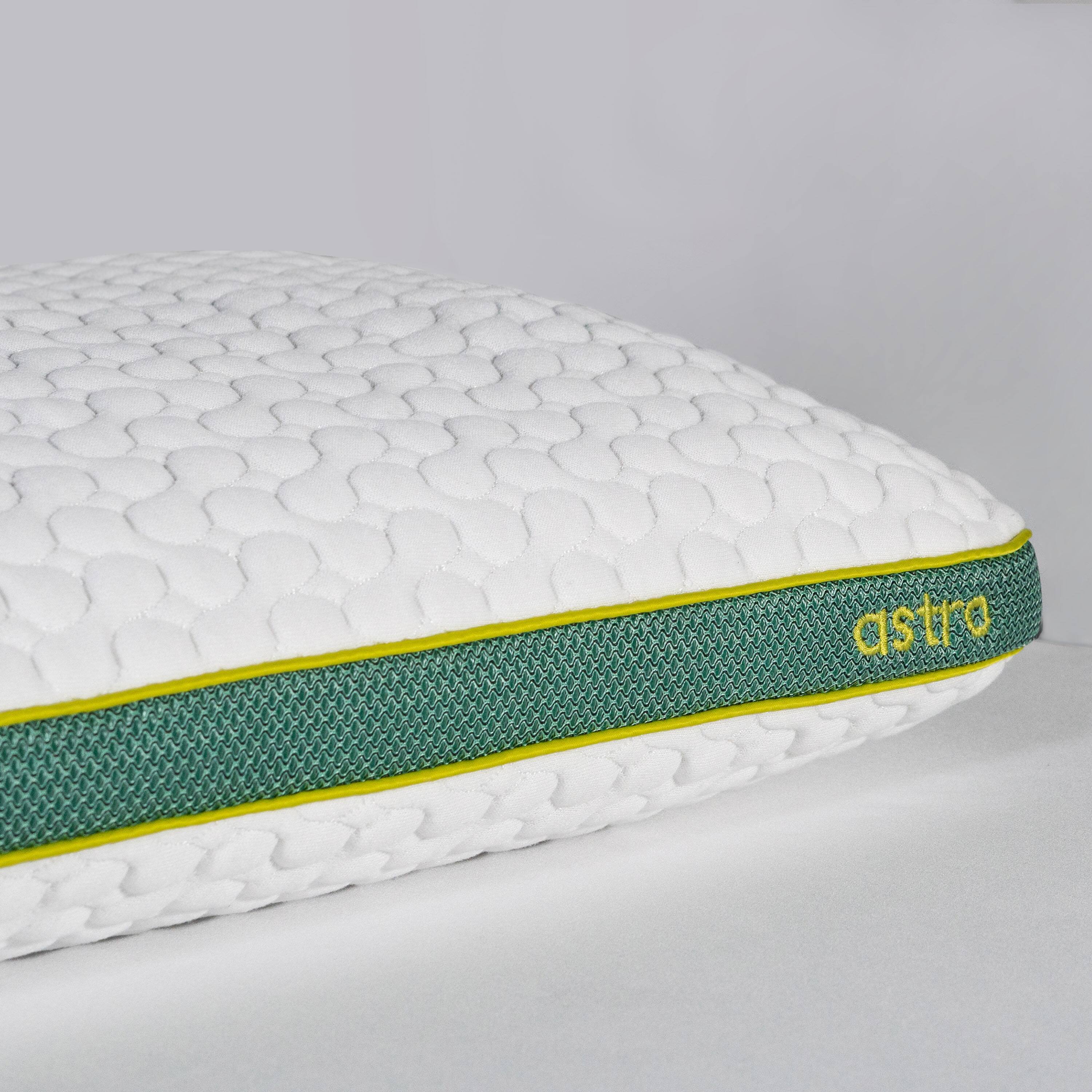 Angle. Bedgear - Astro Kids Pillow + Bonus Pillowcase - White, Standard - White.