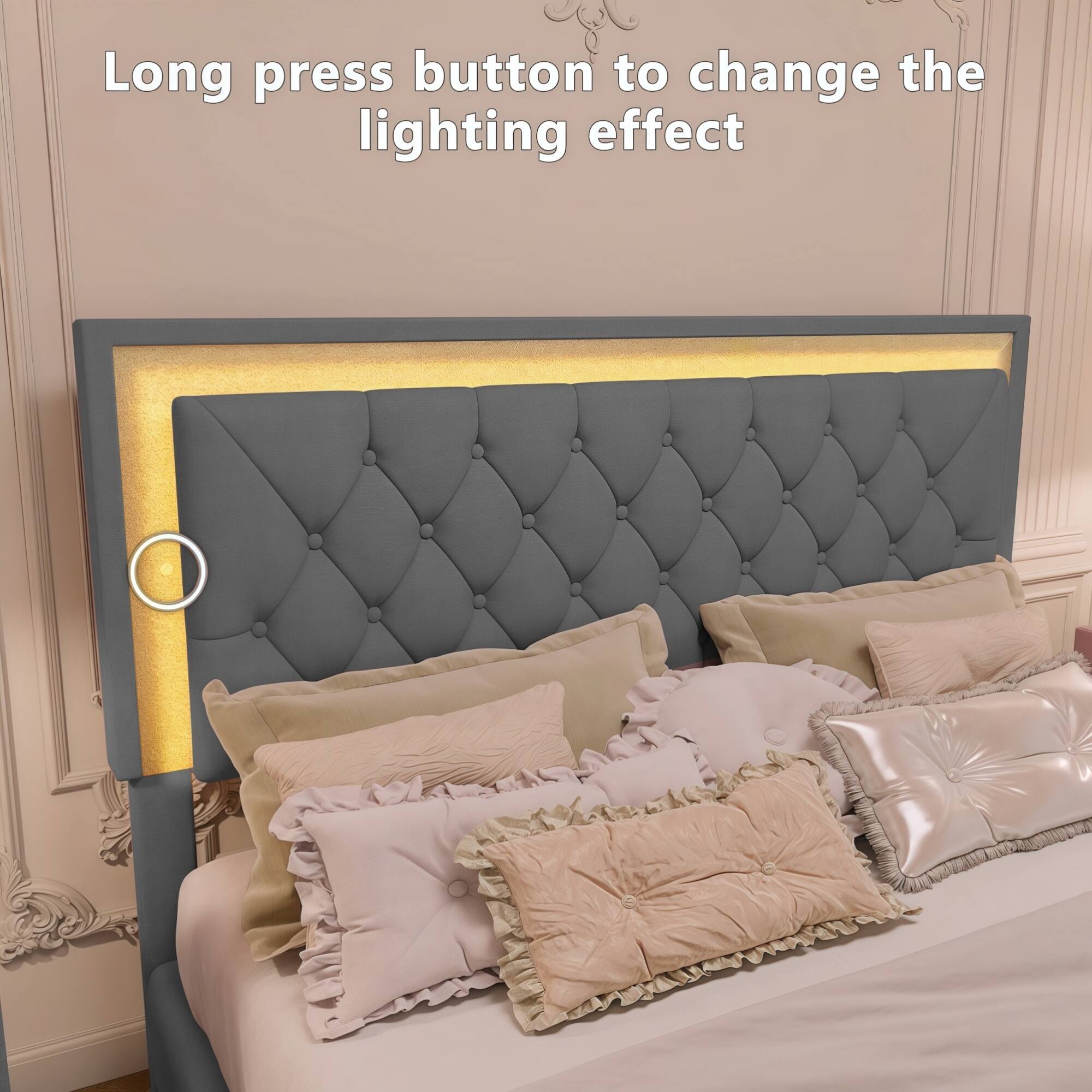 Long press button to change the lighting effect