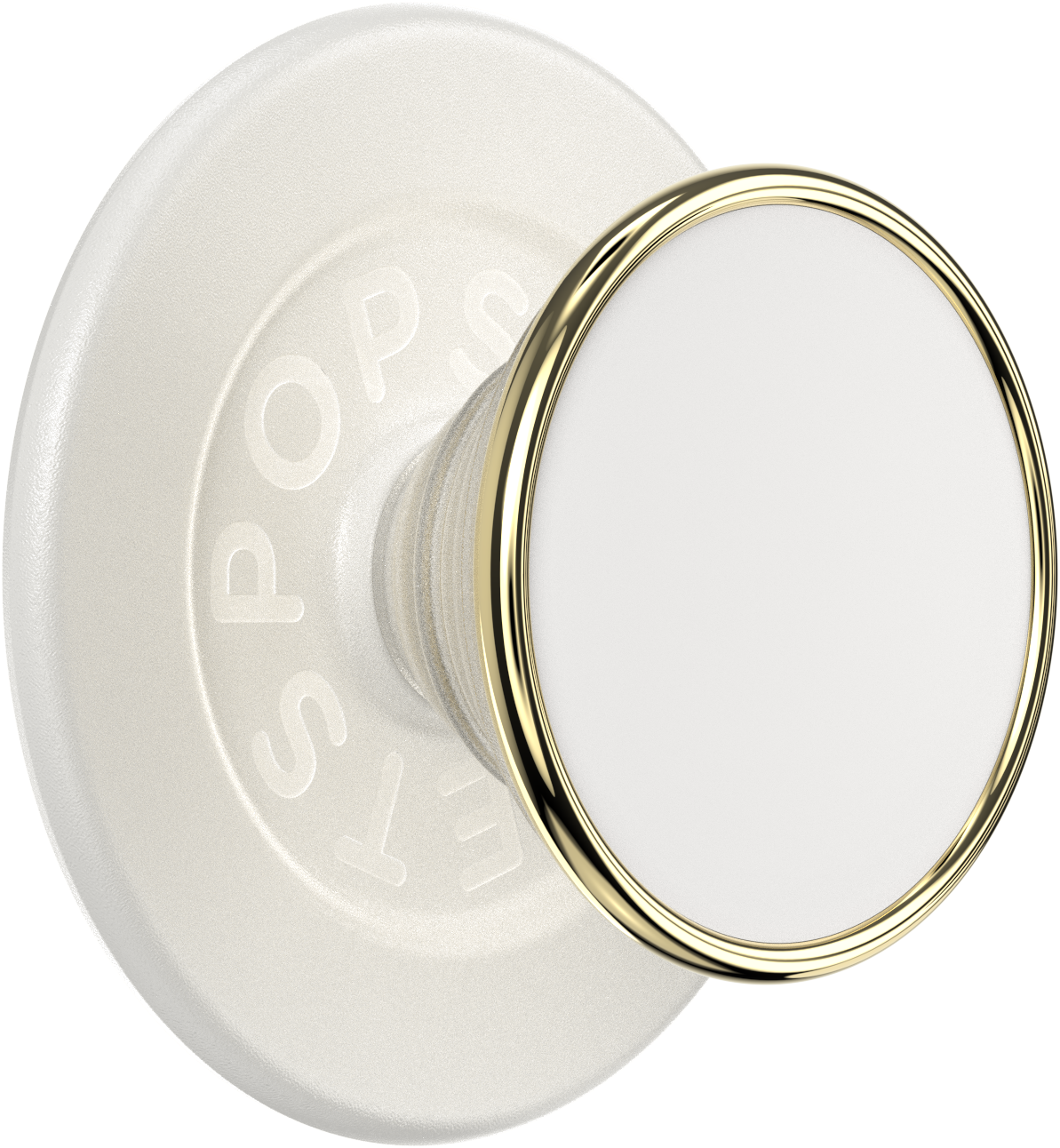Front. PopSockets - MagSafe PopGrip Universal Magnetic Grip & Stand with Adapter Ring for Cell Phones - White.