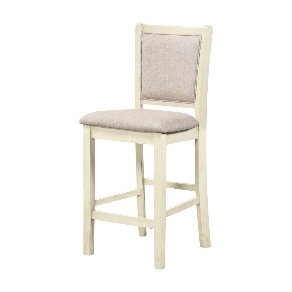 Left. New Classic Furniture - Amy Wood Counter Chair in Bisque (Set of 4) - Bisque.